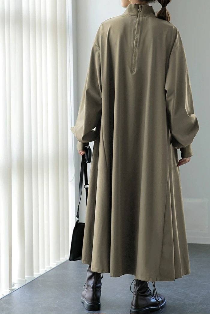 ロングワンピース レディース マキシワンピース マキシワンピ 長袖 ワンピース ロング丈 大きいサイズ 体型カバー ゆったり カジュアル 大人 着痩せ 30代 40代 50代 春 秋 冬 きれいめ