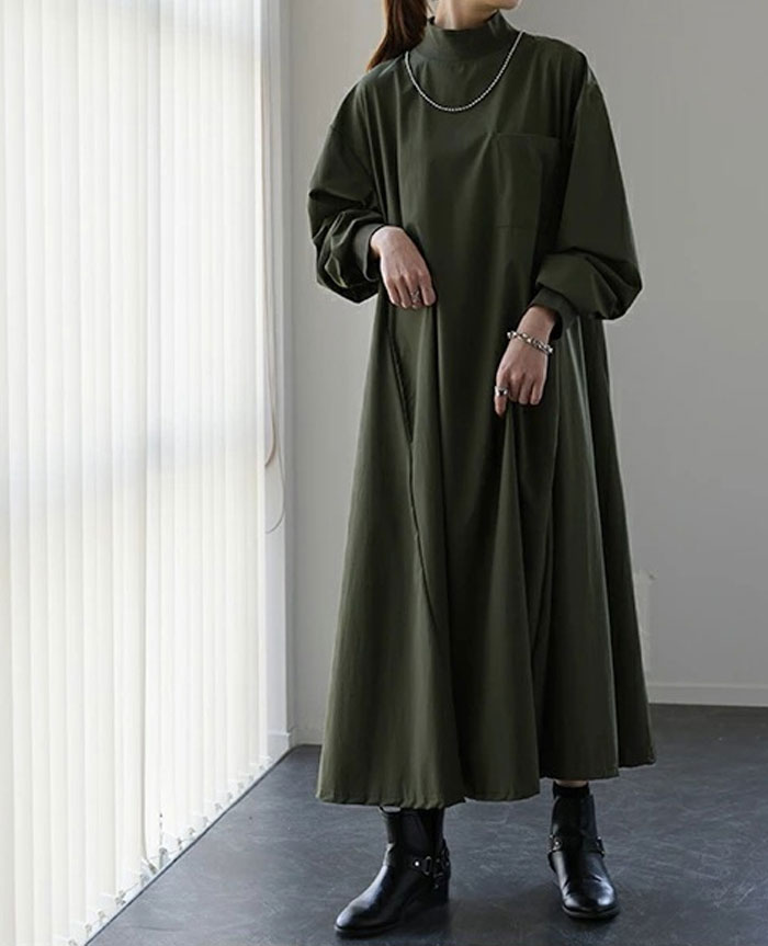 ロングワンピース レディース マキシワンピース マキシワンピ 長袖 ワンピース ロング丈 大きいサイズ 体型カバー ゆったり カジュアル 大人 着痩せ 30代 40代 50代 春 秋 冬 きれいめ