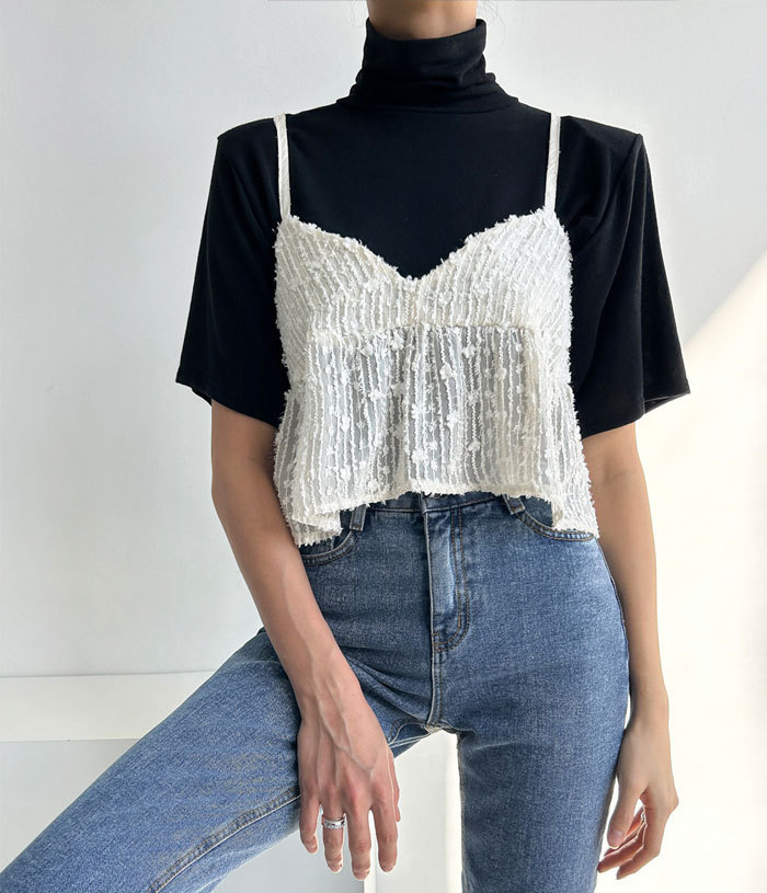 キャミビスチェ レディース フリル ペプラム ビスチェ キャミ キャミソール タンクトップ ベスト レース レースベスト レイヤード風 おしゃれ 重ね着 トップス 大人 可愛い 春 秋 夏