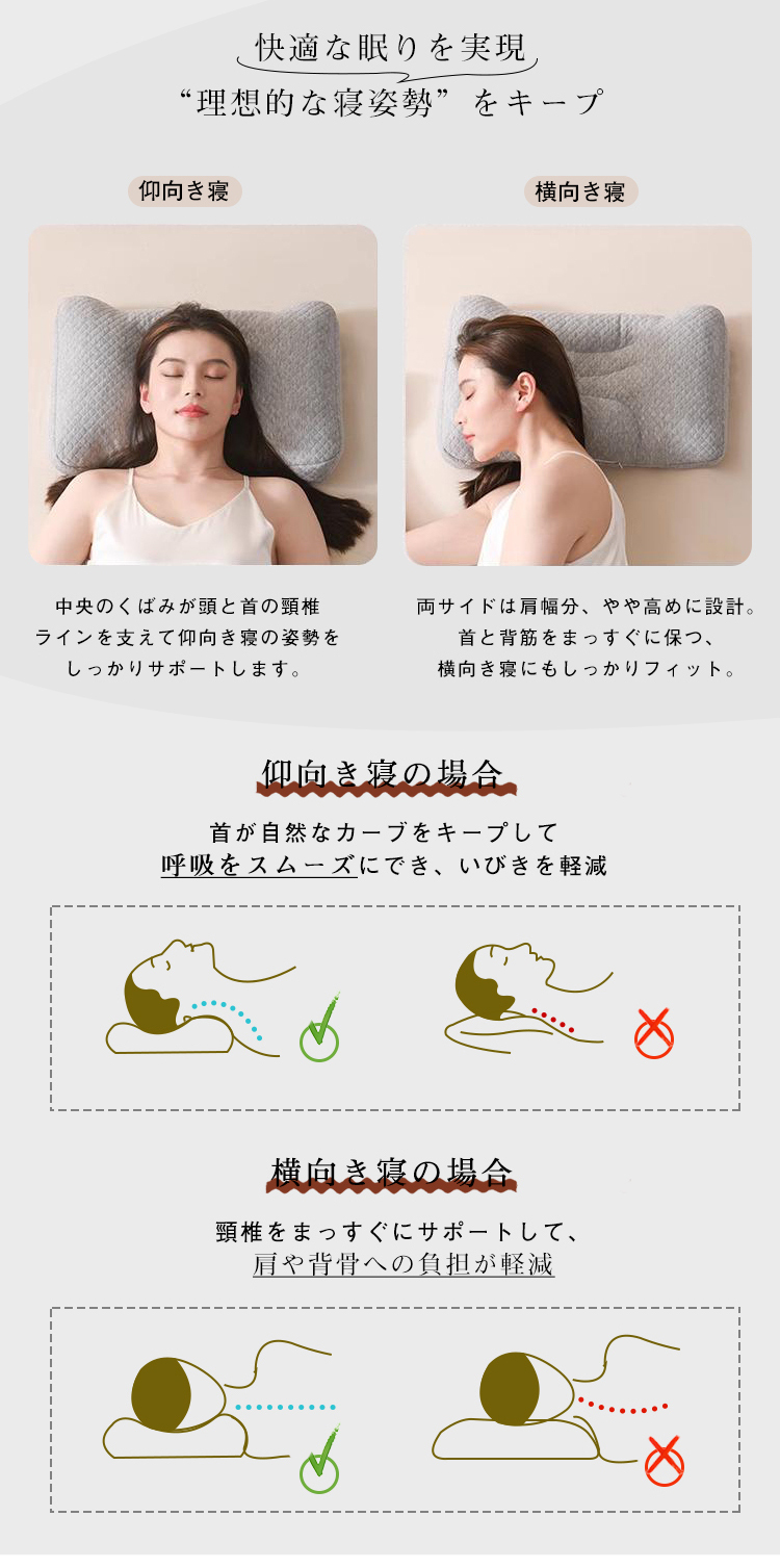 パイプ枕 低反発 まくら ストレートネック 33×53cm  40×60cm 快眠枕 低反発枕 頸椎安定型 横向き対応 パイプ 高さ調節 洗える 肩こり 首こり いびき防止 寝返り 丸洗い 横向き 仰向き 首肩フィット 補充 低い 高め 固め 通気性 プレゼント