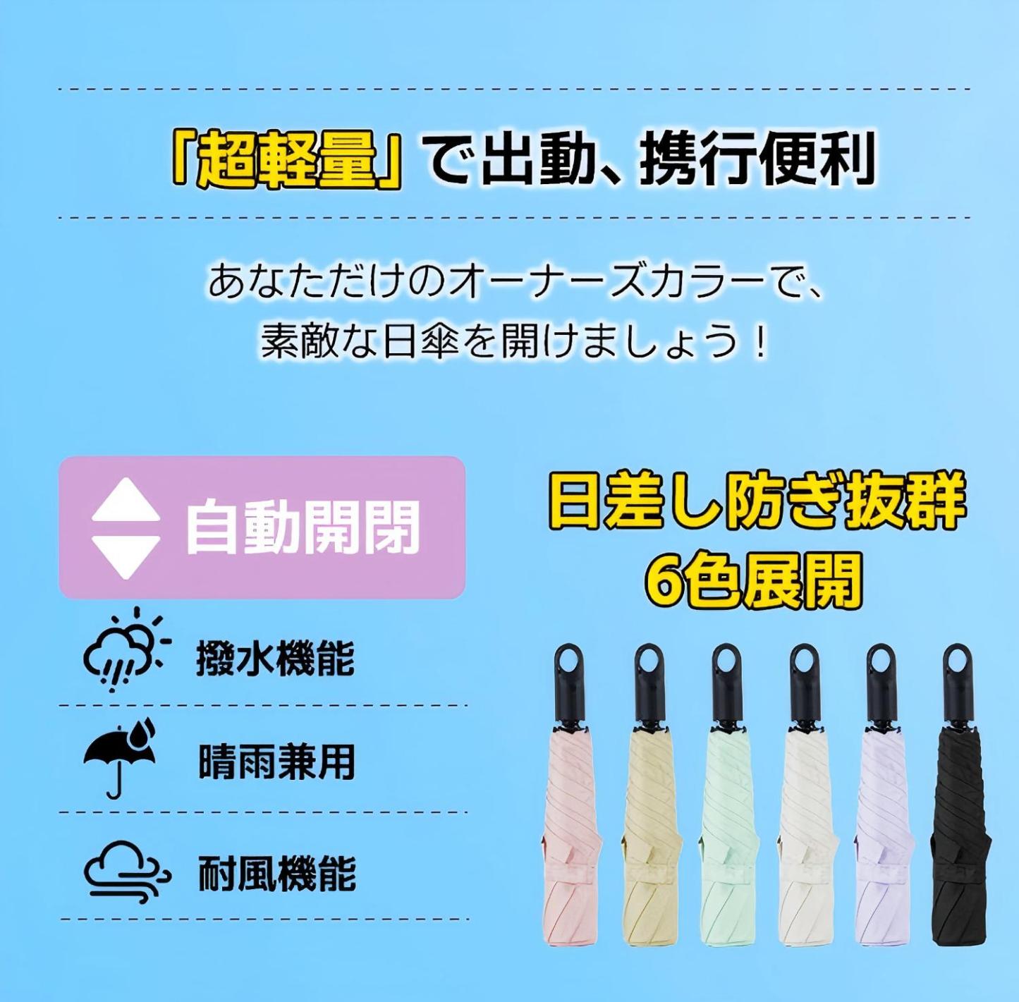 折りたたみ傘 日傘 uvカット100% 遮光 遮熱 超軽量 ワンタッチ自動開閉 紫外線遮断 耐風撥水 折り畳み 丈夫 軽量 折りたたみ傘 晴雨兼用 日傘 完全遮光 男女兼用 暑さ対策