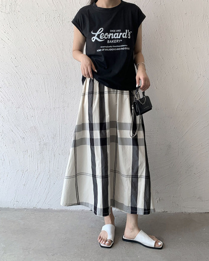 スカート ロングスカート レディース チェック柄 大きいサイズ フレアスカート フレア ボトムス 春 秋 春物 ロングスカート ミモレ丈 シンプル きれいめ 大人 可愛い ブラック カジュアル 大人可愛い 送料無料