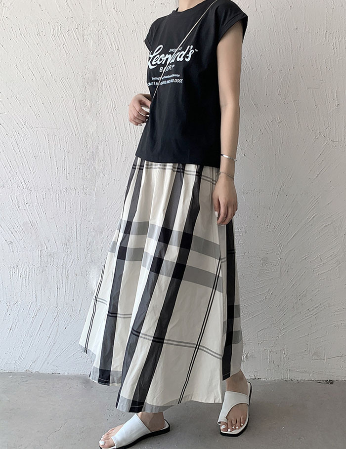スカート ロングスカート レディース チェック柄 大きいサイズ フレアスカート フレア ボトムス 春 秋 春物 ロングスカート ミモレ丈 シンプル きれいめ 大人 可愛い ブラック カジュアル 大人可愛い 送料無料