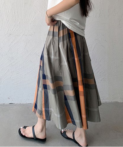 スカート ロングスカート レディース チェック柄 大きいサイズ フレアスカート フレア ボトムス 春 秋 春物 ロングスカート ミモレ丈 シンプル きれいめ 大人 可愛い ブラック カジュアル 大人可愛い 送料無料