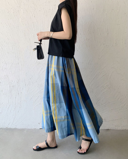 スカート ロングスカート レディース チェック柄 大きいサイズ フレアスカート フレア ボトムス 春 秋 春物 ロングスカート ミモレ丈 シンプル きれいめ 大人 可愛い ブラック カジュアル 大人可愛い 送料無料