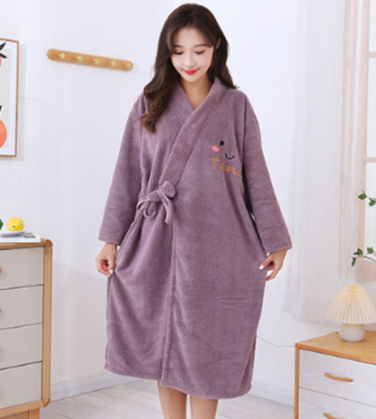 バスローブ ガウン マイクロファイバー ルームウェア 高級 膝丈 ひざ丈 時短 保温 bathrobe ふわふわ 通気 薄手 マタニティ 子育て レディース ふわふわ 女性 部屋着 お風呂上り ホームウェア