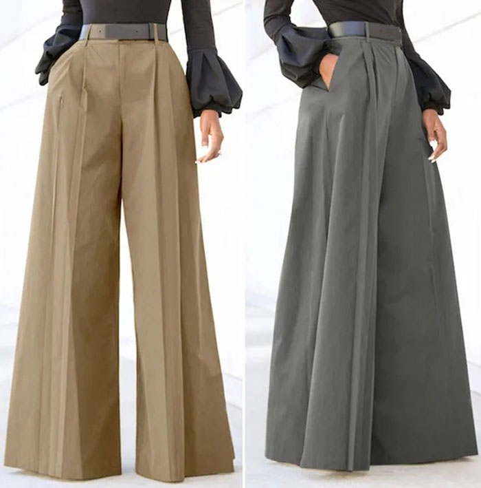 ロングパンツ 欧米風 ワイドパンツ スカーチョ タックパンツ タックワイドパンツ フレアパンツ レディース きれいめ 股上深め 大きいサイズ 春秋 ゆったりシルエット おしゃれ 大人可愛い 体型カバー 着痩せ