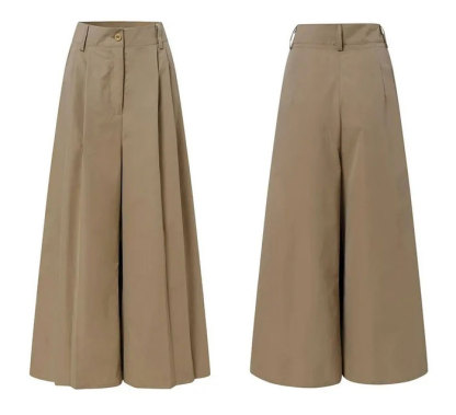 ロングパンツ 欧米風 ワイドパンツ スカーチョ タックパンツ タックワイドパンツ フレアパンツ レディース きれいめ 股上深め 大きいサイズ 春秋 ゆったりシルエット おしゃれ 大人可愛い 体型カバー 着痩せ