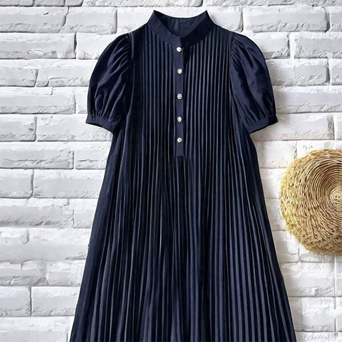 シフォン ワンピース ロングワンピース シフォンワンピース レディース 無地 半袖 きれいめ 体型カバー ハイウエスト 脚長効果 ロングワンピ マキシ丈 大きいサイズ 涼しげ Aライン 春 夏