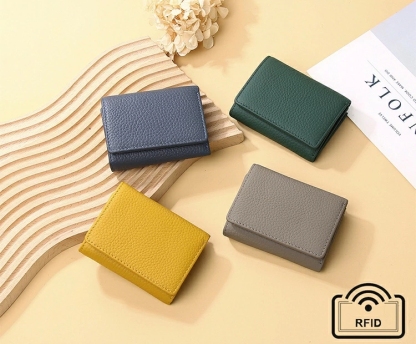 ミニ財布 レディース 財布 かわいい 三つ折り 3つ折り コンパクト 財布 小さい財布 ミニウォレット カードケース カード入れ おしゃれ シンプル 小銭入れ 定期入れ 黒 白 緑 黄 軽量 プチプラ 高見え 母の日