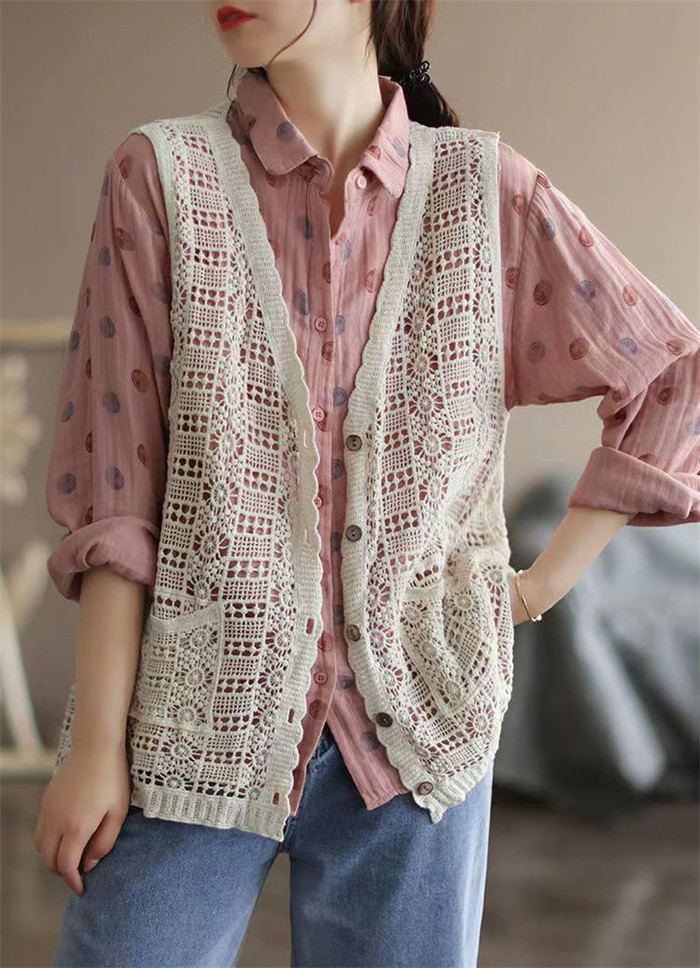かぎ編み ベスト サマーベスト レディース 春 夏 サマーニットベスト 前開き 羽織 透かし編み トップス ベスト クロシェ編み レイヤード 重ね着 ノースリーブ サマーニット おしゃれ きれいめ 透け 大人可愛い