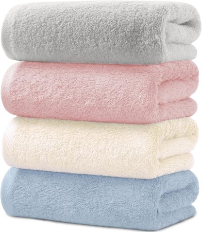 バスタオル 大判 速乾 コットン 綿100% 薄手 タオル 60×120cm 4枚セット 2枚セット 北欧風 無地 瞬間吸水 手ぬぐい ギフト 家庭用 ホテル 業務用 無地 ふわふわ 毛羽落ち少ない