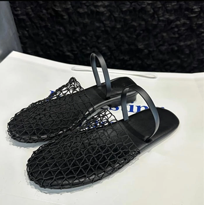 サンダル メッシュ パンプス 2WAY レディース フラット ペタンコ シューズ メッシュ素材 夏コーデサンダル スリッパ サマー 夏 春 靴 軽い 柔らかい 歩きやすい 疲れにくい 痛くない 大人 上品 パーティ ビーチ お出かけ