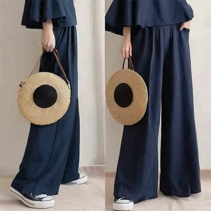 セットアップ ロングパンツ 2点セット パンツドレス 七分袖 フレア袖 ワイドパンツ ママスーツ レディース 春秋 春夏 パンツスーツ 女の子 結婚式 卒業式 入学式 大人 上品 ハイウエスト おしゃれ 体型カバー ゆったり OL 社会人 着回し