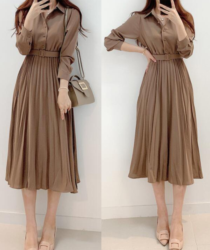 シフォンワンピース　シャツワンピース　ワンピース　長袖　シフォン　ロングワンピース　ギャザー　大きいサイズ　結婚式　二次会　お出かけ　お呼ばれ　おしゃれ　可愛い　大人　上品　カジュアル　フォーマル　体型カバー　着瘦せ