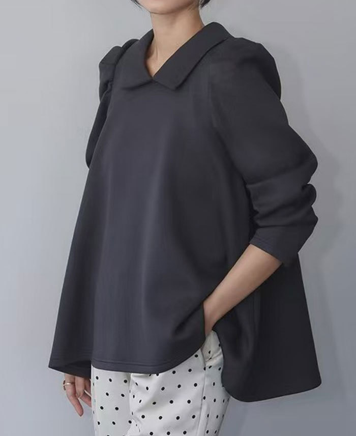 パーカー レディース スウェット パフスリーブ 暖かい あたっか トップス 長袖 プルオーバー ゆったり おしゃれ 無地 シンプル 韓国風 秋冬新作 きれいめ 大人可愛い 体型カバー 20 30 40 50代