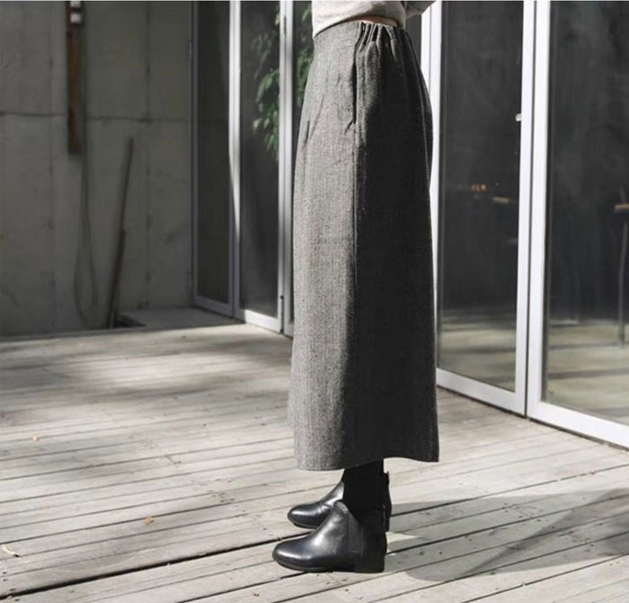 ガウチョパンツ　ワイドパンツ　スカンツ　おしゃれ　秋冬　ロングパンツ　無地　レディース　ボトムス　体型カバー　ハイウエスト　着痩せ　ロング丈　パンツ　ゆったり　美脚　可愛い　上品