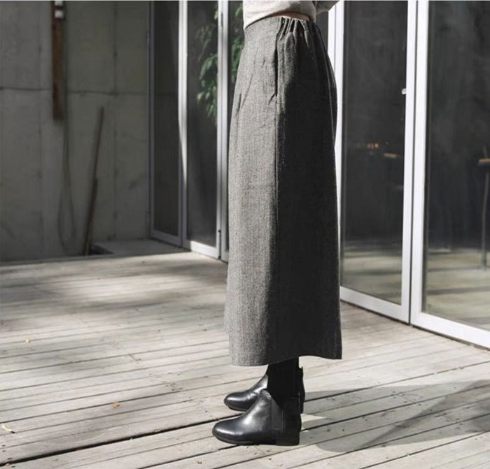 ガウチョパンツ　ワイドパンツ　スカンツ　おしゃれ　秋冬　ロングパンツ　無地　レディース　ボトムス　体型カバー　ハイウエスト　着痩せ　ロング丈　パンツ　ゆったり　美脚　可愛い　上品