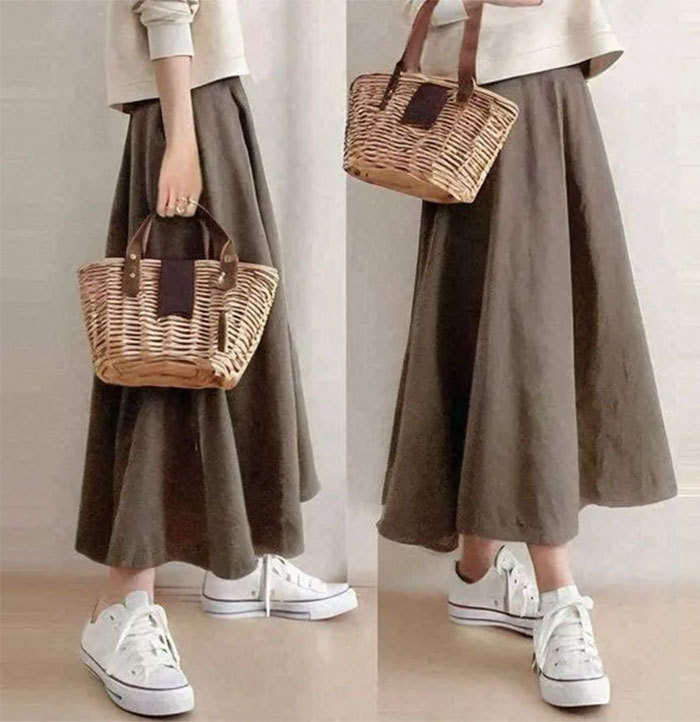 春秋 スカート セットアップ 2点セット ロングスカート Aライン ロング丈 大人可愛い 長袖 レディース トップス 上下 セット ゆったり 体型カバー マキシ丈 ロング カジュアル ゴムウエスト