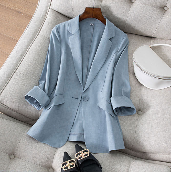 麻 テーラードジャケット レディース 春 大きいサイズ きれいめ 麻 アウター 七分袖 ミドル丈 ライトアウター 羽織り 裏地 無地 お洒落 カジュアル シンプル フォーマル ジャケット OL 入学 卒業式 オフィス 大人可愛い 送料無料 レギュラー