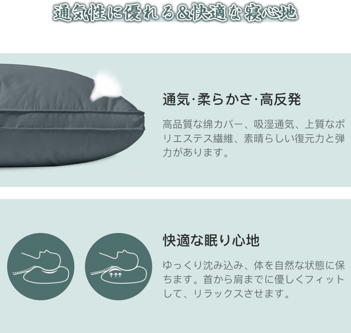 枕 肩こり 高反発枕 まくら ホテル仕様 首が痛くならない 人気 pillow 安眠枕 綿100% 43 63 横向き寝 洗える 立体構造 首が痛くならない ピローケース着脱可能 プレゼント