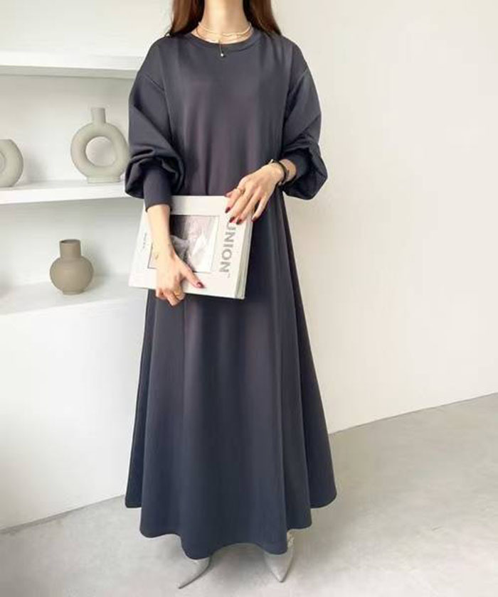 ワンピース 秋 レディース 長袖 Aライン 2WAY ゆったり ロングワンピース マキシワンピース ドレス レディース 春 秋 冬 きれいめ 着痩せ パーカーワンピース オーバーサイズ おしゃれ 卒業式 結婚式 体型カバー