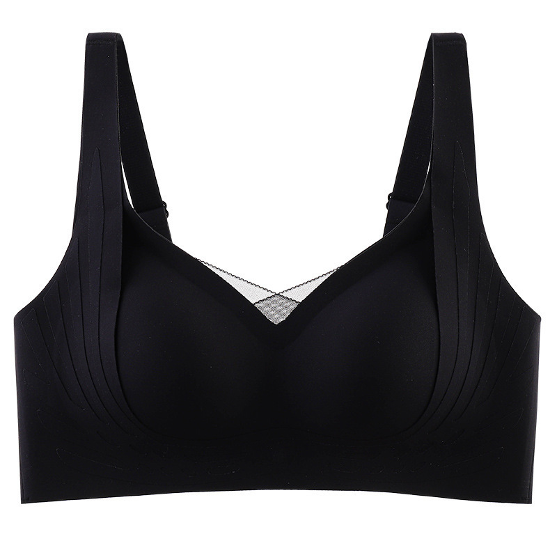 Pilates Black Band Adjustable Seamless Push-Up Bra