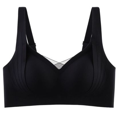 Pilates Black Band Adjustable Seamless Push-Up Bra
