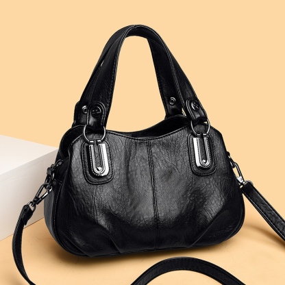 Soft Leather Large Capacity Multi-Compartment Shoulder Bag