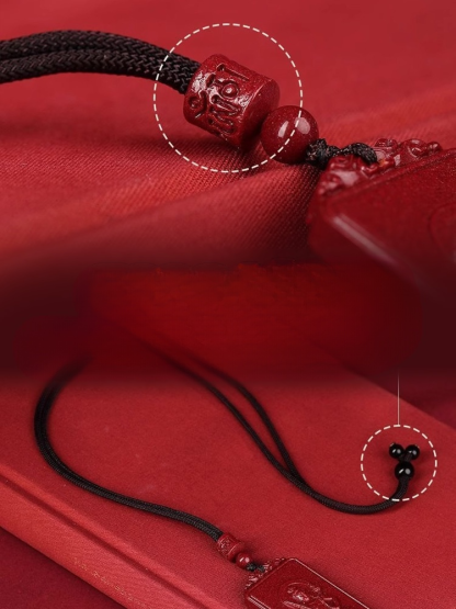 Vermilion Zodiac Guardian God Pendant