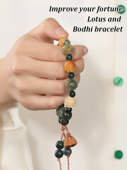 Wealth and Prosperity: Temple Lotus Multi-Treasure Bodhi Bracelet