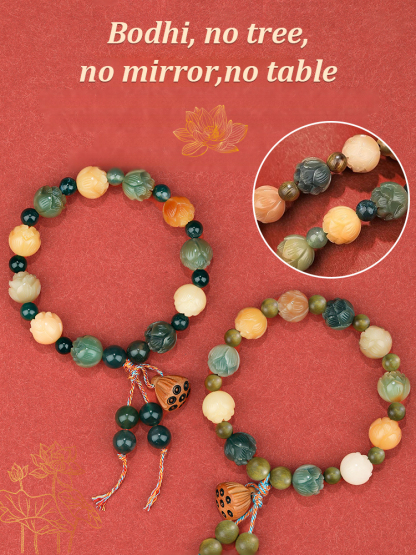 Wealth and Prosperity: Temple Lotus Multi-Treasure Bodhi Bracelet