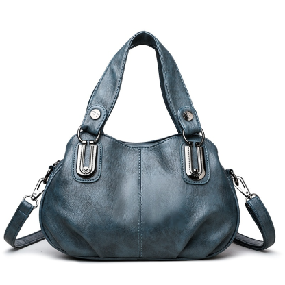 Soft Leather Large Capacity Multi-Compartment Shoulder Bag
