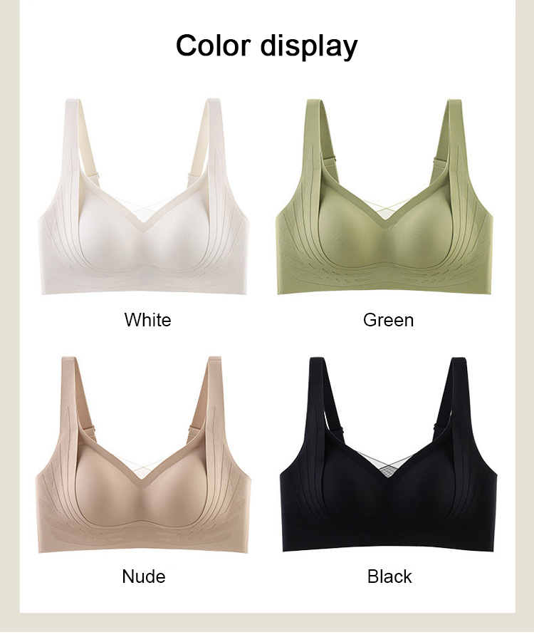 Pilates Black Band Adjustable Seamless Push-Up Bra