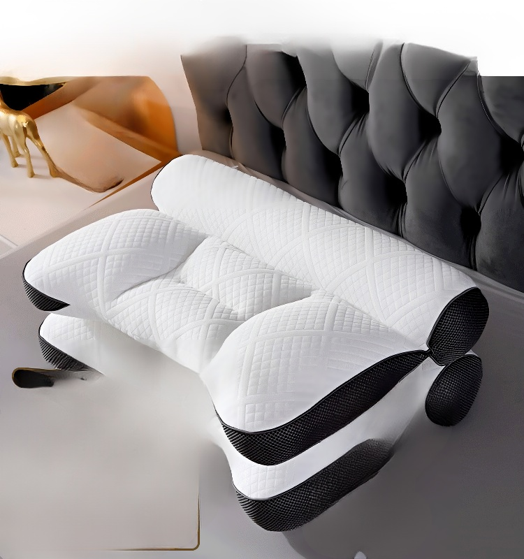 Comfortable goose down pillow for sleep enhancement and cervical protection