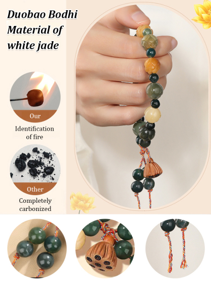 Wealth and Prosperity: Temple Lotus Multi-Treasure Bodhi Bracelet