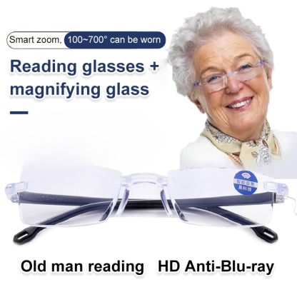 Autozoom reading glasses