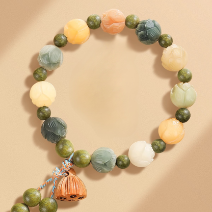 Wealth and Prosperity: Temple Lotus Multi-Treasure Bodhi Bracelet
