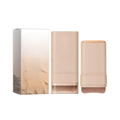 Dual-ended foundation stick with brush