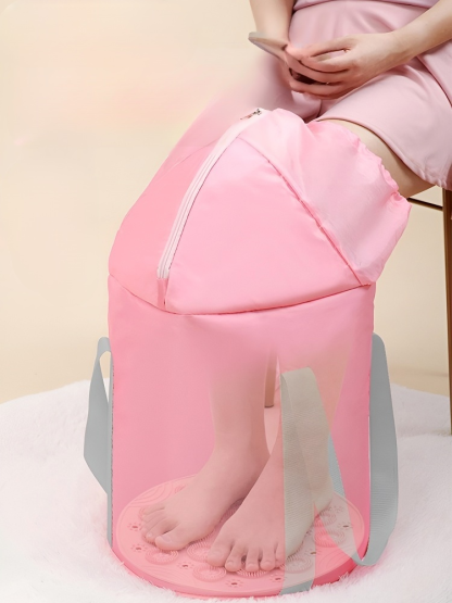 Collapsible thermostatic foot soaking bucket