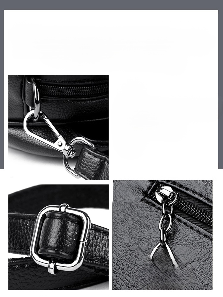 Soft Leather Large Capacity Multi-Compartment Shoulder Bag