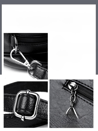 Soft Leather Large Capacity Multi-Compartment Shoulder Bag