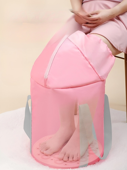 Collapsible thermostatic foot soaking bucket