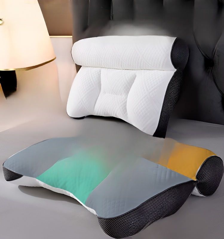 Comfortable goose down pillow for sleep enhancement and cervical protection
