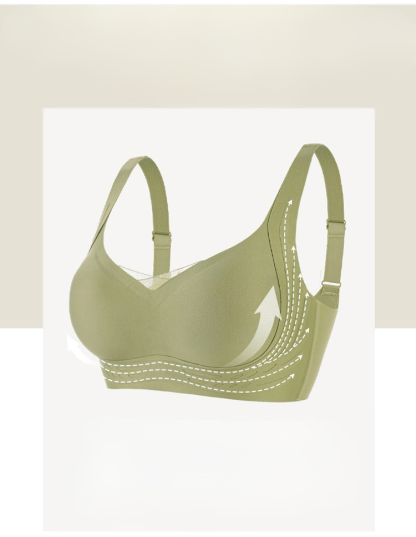 Pilates Black Band Adjustable Seamless Push-Up Bra