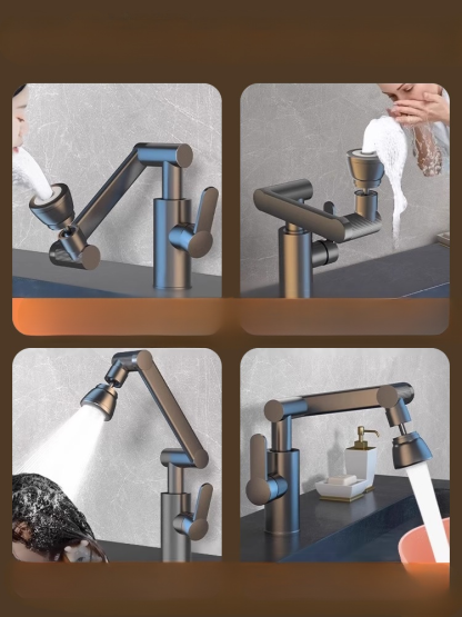 1080° mechanical arm rotating faucet