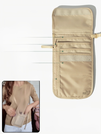 Multifunctional Anti-theft Travel Document Bag