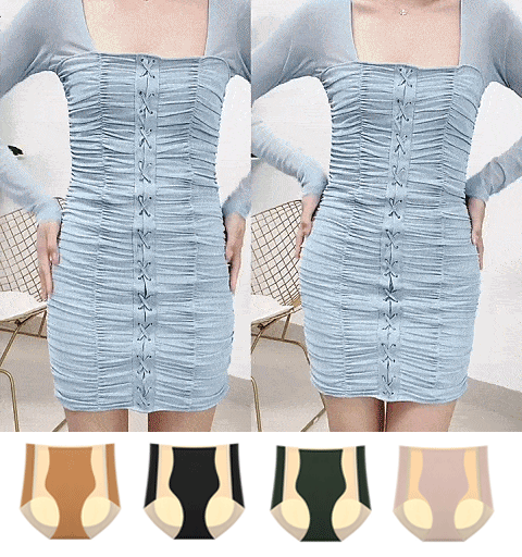  Hip-lifting color splicing panties