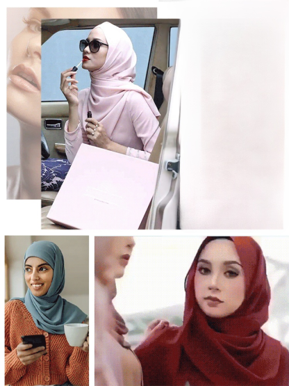 Solid color versatile headscarf