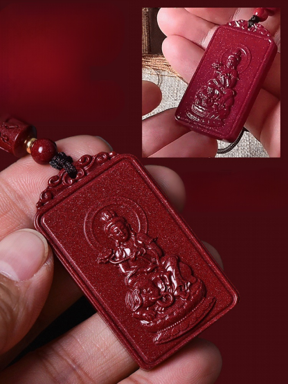 Vermilion Zodiac Guardian God Pendant